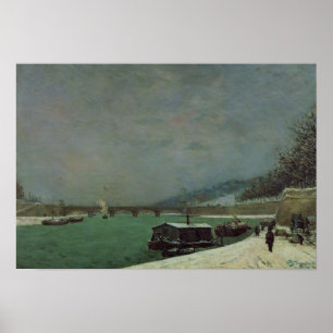 Poster La Seine au Pont d'Iena, hiver 1875