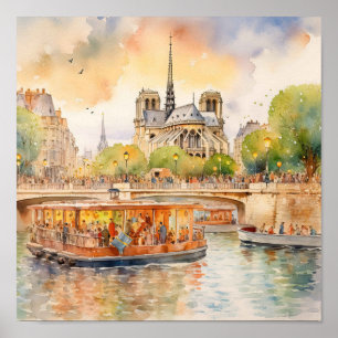 Poster La Seine de Paris Art Décor