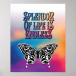 Poster La sensation de vie des papillons est un design sa<br><div class="desc">La sensation de vie des papillons est un design sans fin</div>