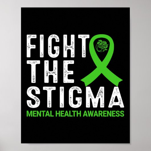 Poster La sensibilisation à la santé mentale Stigma (Devant)