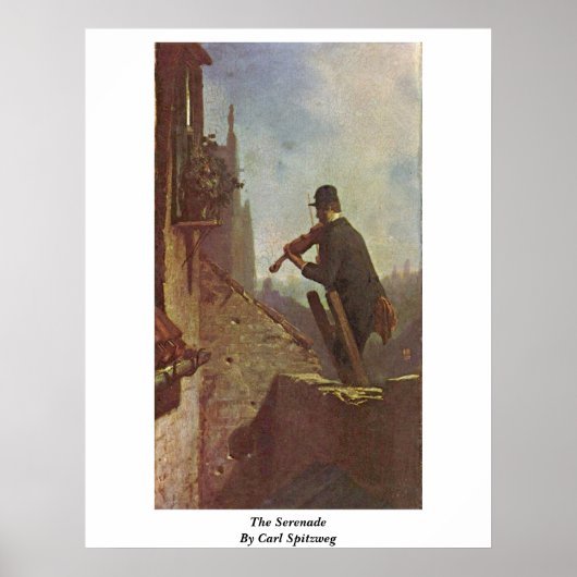 Poster La Sérénade De Carl Spitzweg (Devant)