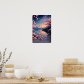 Poster La sérénité dans l'embrasement de la montagne (Cuisine)