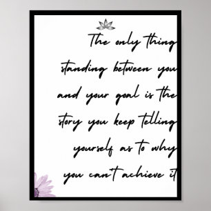 Poster La seule chose entre vous et votre but