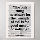 Poster La seule chose nécessaire au triomphe du mal (Devant)