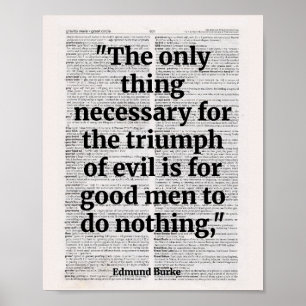 Poster La seule chose nécessaire au triomphe du mal