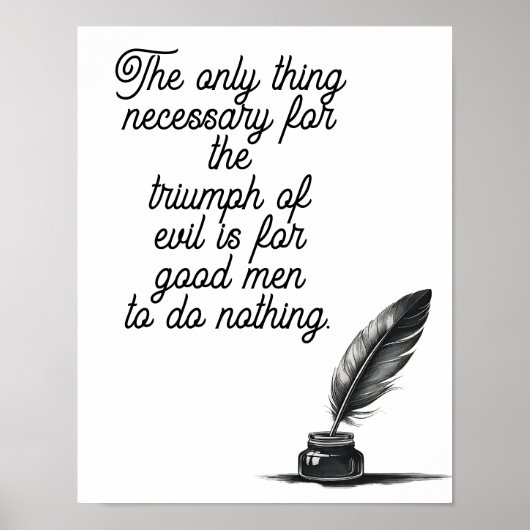 Poster La seule chose nécessaire au triomphe du mal (Devant)