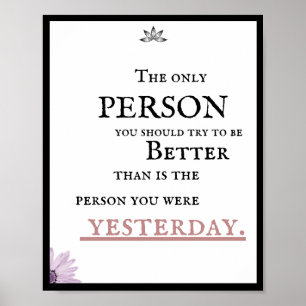 Poster La seule personne qu'il faut essayer d'être meille