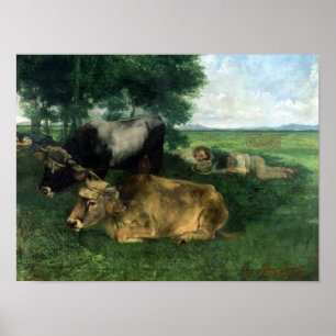 Poster La Siesta Pendentif la saison des foins, 1867,