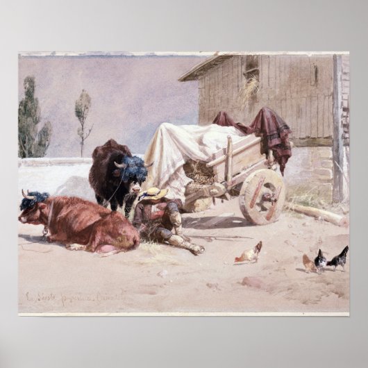 Poster La Siesta : Scène dans les Pyrénées orientales, 18 (Devant)