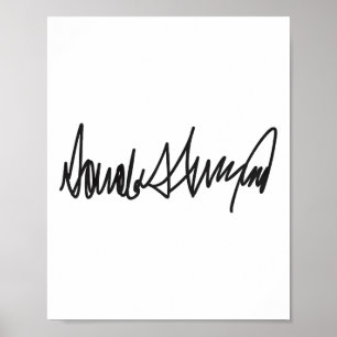 Poster La signature Donald John Trump