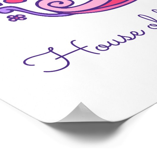 Poster La signification du nom d'art doodle initial de Be (Coin)