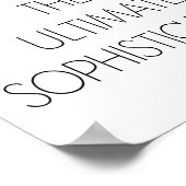 POSTER LA SIMPLICITÉ EST LA SOPHISTICATION ULTIME (Coin)