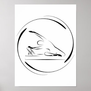 Poster La sirène de Pilates pose sur le réformateur