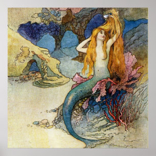 Poster « La Sirène » par Warwick Goble