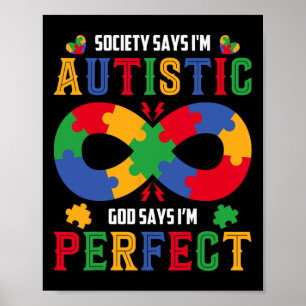 Poster La Société De sensibilisation sur l'autisme Dit Qu