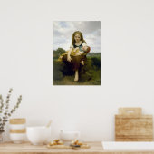 Poster La soeur aînée par Bouguereau (Cuisine)