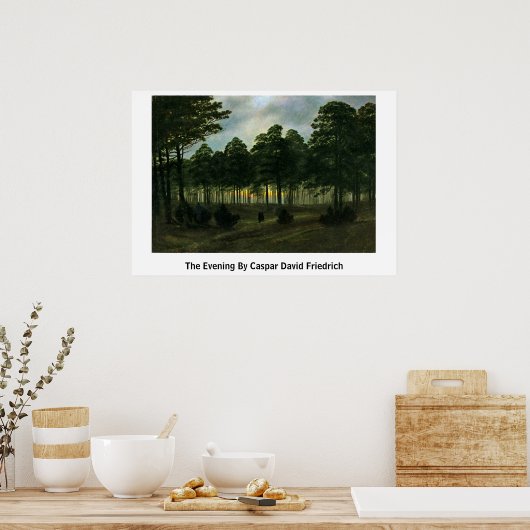 Poster La Soirée De Caspar David Friedrich (Cuisine)