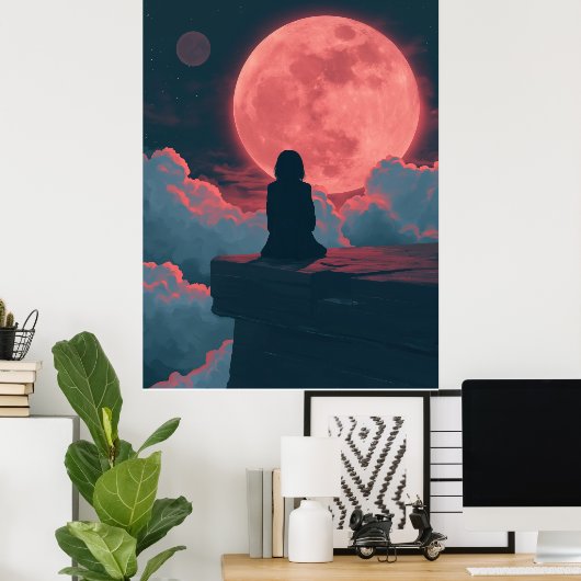 Poster La solitude cosmique (Bureau à domicile)