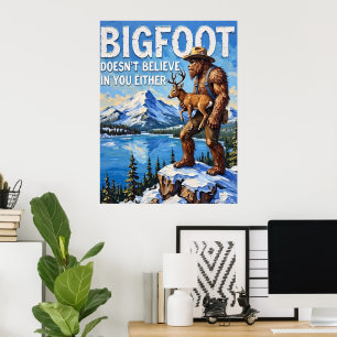 Poster La solitude de l'hiver : la position de Bigfoot