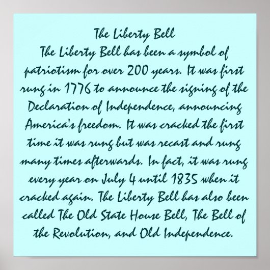 Poster La sonnette de liberté (Devant)