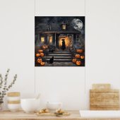 Poster La sorcière d'Halloween et la maison hantée (Cuisine)