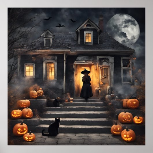 Poster La sorcière d'Halloween et la maison hantée (Devant)