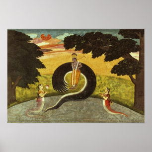 Poster La soumission de Kaliya, Basohli, Pahari