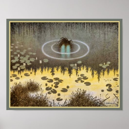 Poster La source d'eau par Theodor Severin Kittelsen (Devant)