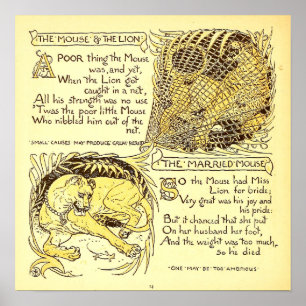 Poster La souris et la grue Lion Walter