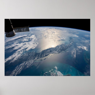 Poster La Station Spce Internationale Au-Dessus De L'Atla