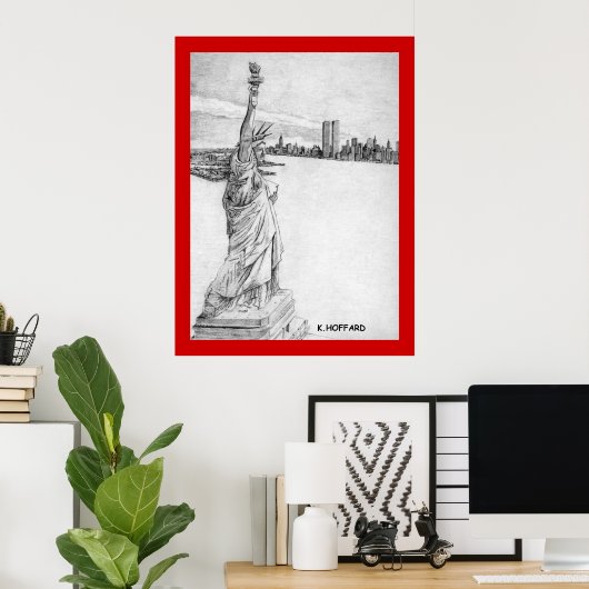 Poster "La statue de la liberté" (Bureau à domicile)