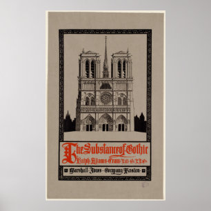 Poster La substance de la cathédrale architecturale goth