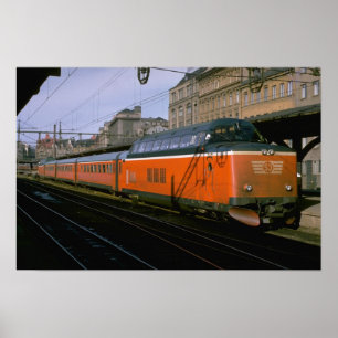 Poster La Suède, trainset va-et-vient diesel de SJ
