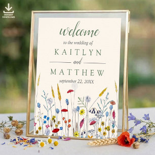Poster La Suite de Mariage de Prairie de Fleurs Sauvages
