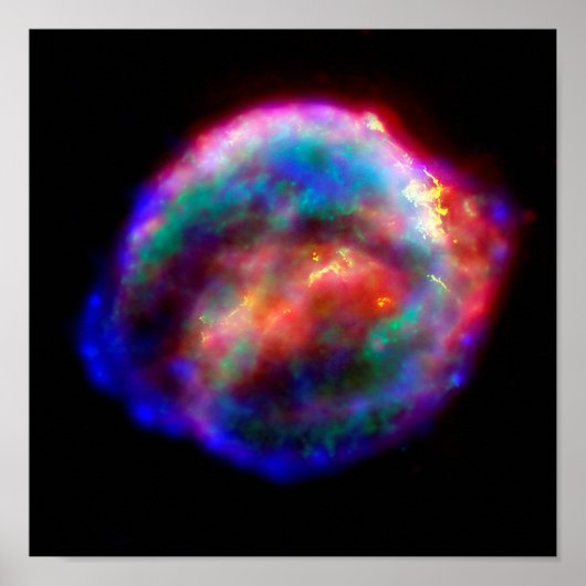 Poster La Supernova de Kepler reste photo spatiale Hubble (Devant)