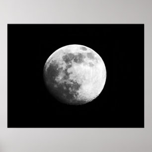 Poster La surface de la lune avec des cratères