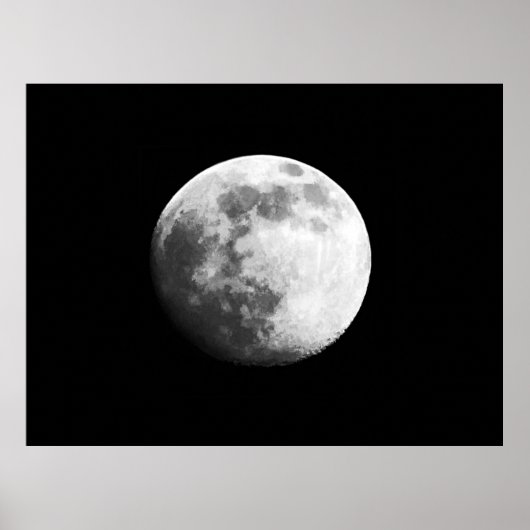 Poster La surface de la lune avec des cratères (Devant)