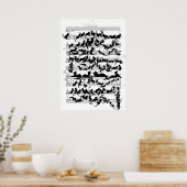 Poster La Symphonie du vecteur de chat (Cuisine)