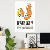Poster La syphilis congénitale est évitable (Bureau à domicile)