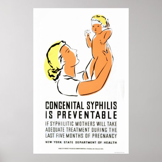 Poster La syphilis est évitable 1939 WPA (Devant)