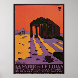 Poster La Syrie et le liban Palmyre