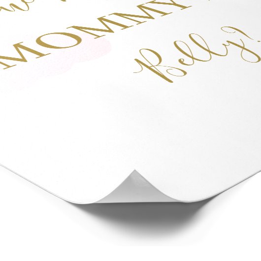 Poster La taille de maman's Belly Clouds signe (Coin)
