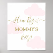 Poster La taille de maman's Belly Clouds signe (Devant)
