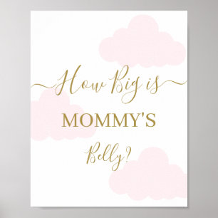 Poster La taille de maman's Belly Clouds signe