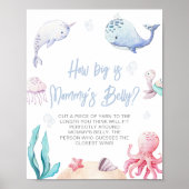 Poster La taille du ventre de maman sous le Baby shower m (Devant)