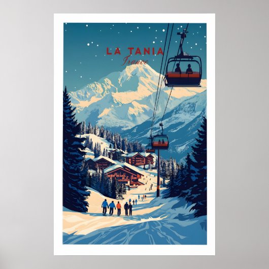 Poster La Tania Wall Art Ski Print 1 (Devant)