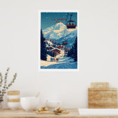 Poster La Tania Wall Art Ski Print 1 (Cuisine)