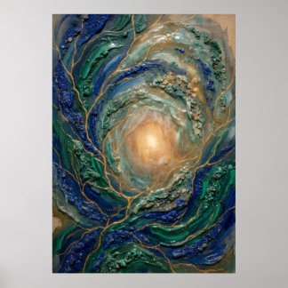 Poster La Tapisserie Indigo du Retour Éternel