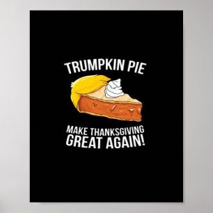 Poster La tarte à la citrouille amusante rend Thanksgivin