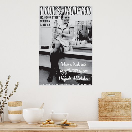 POSTER LA TAVERNE DE LOU (Cuisine)